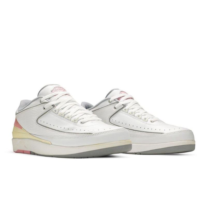 Air Jordan 2 Retro Lav Hvit Gul Rosa Damesko
