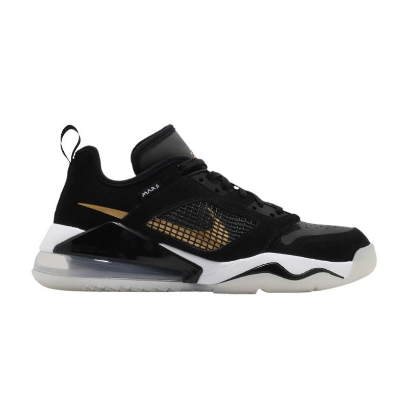 Air Jordan Mars 270 Lav Svart Gull Hvit Herresko