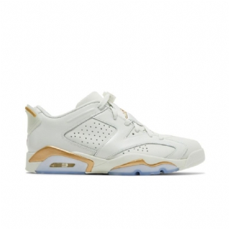 Air Jordan 6 Low Hvit Gull Herresko