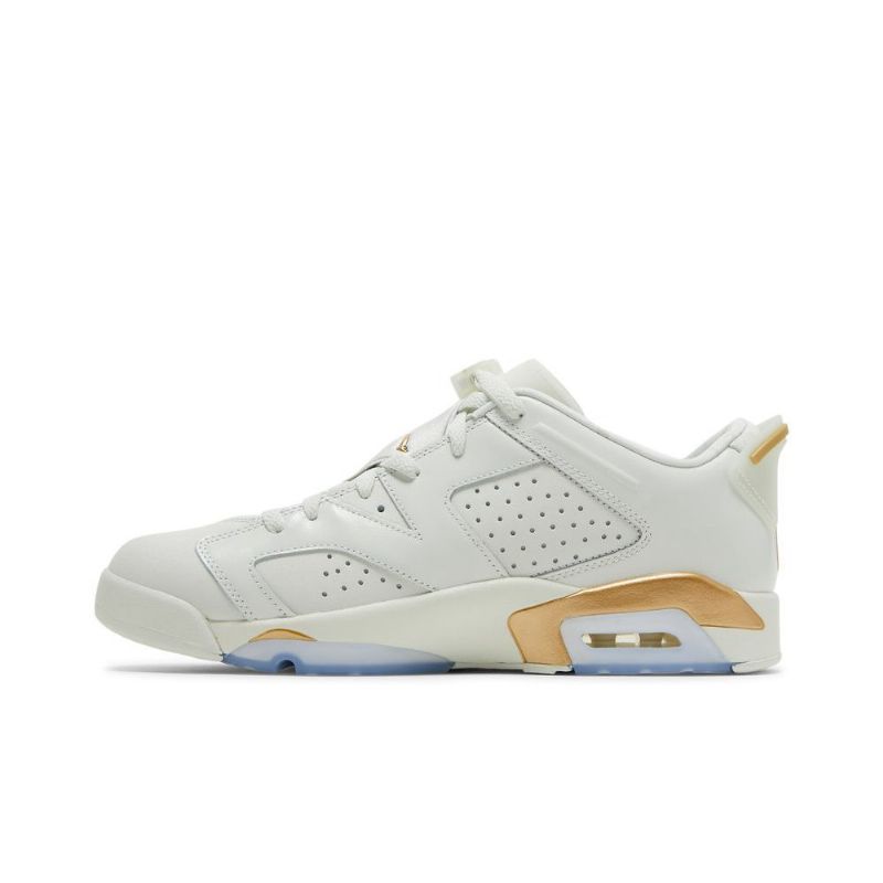 Air Jordan 6 Low Hvit Gull Herresko