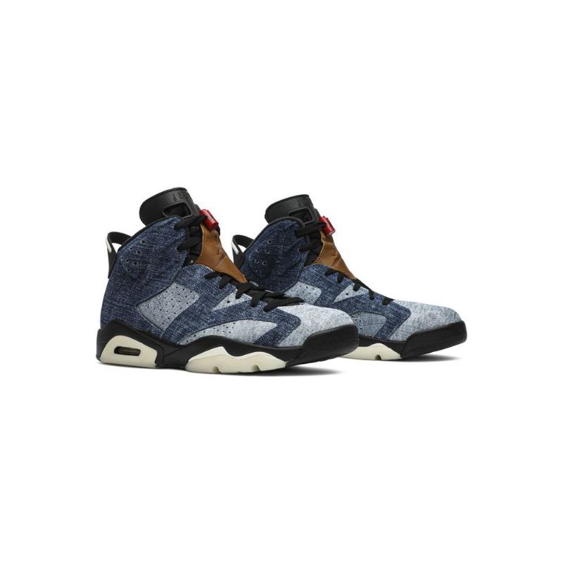 Air Jordan 6 Retro Blå Grå Brun Herresko