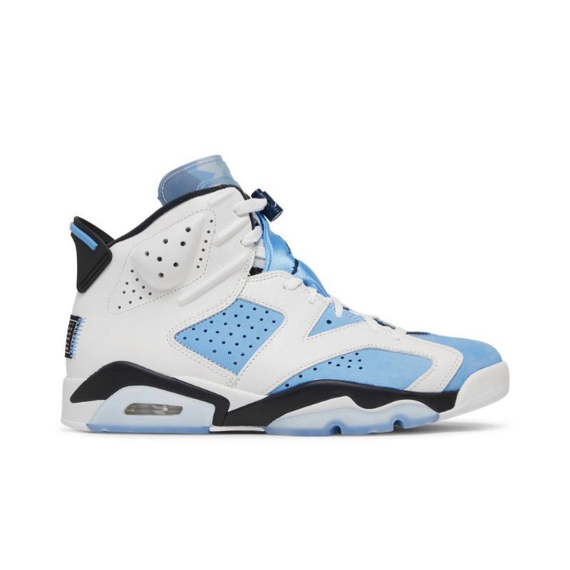 Air Jordan 6 Retro Blå Hvit Svart Herresko