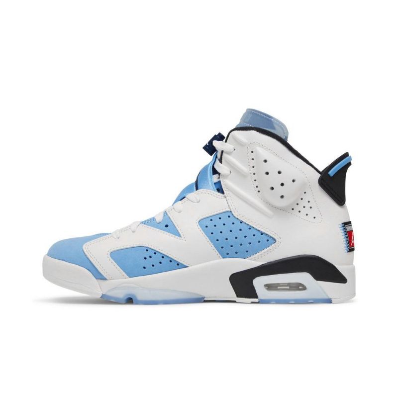 Air Jordan 6 Retro Blå Hvit Svart Herresko