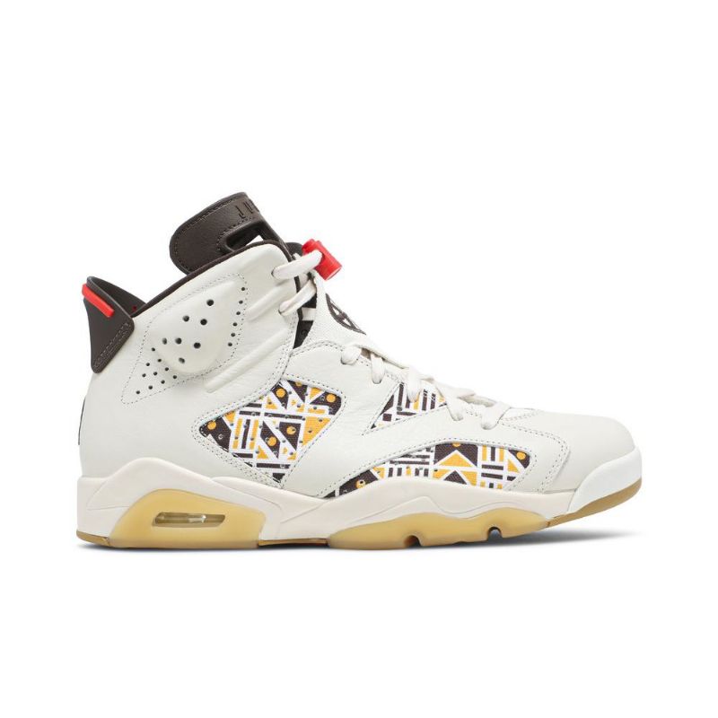 Air Jordan 6 Retro Hvit Brun Svart Herresko