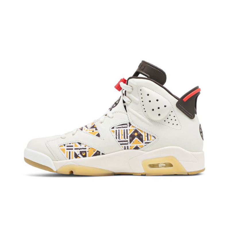 Air Jordan 6 Retro Hvit Brun Svart Herresko