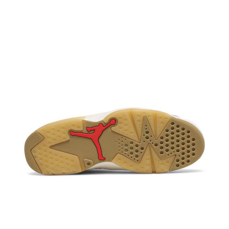 Air Jordan 6 Retro Hvit Brun Svart Herresko