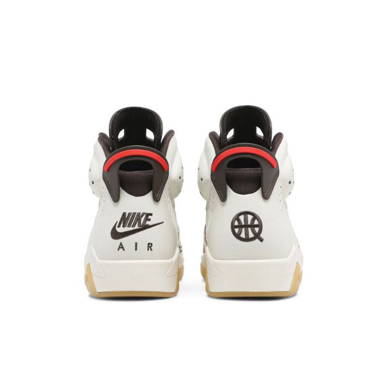 Air Jordan 6 Retro Hvit Brun Svart Herresko