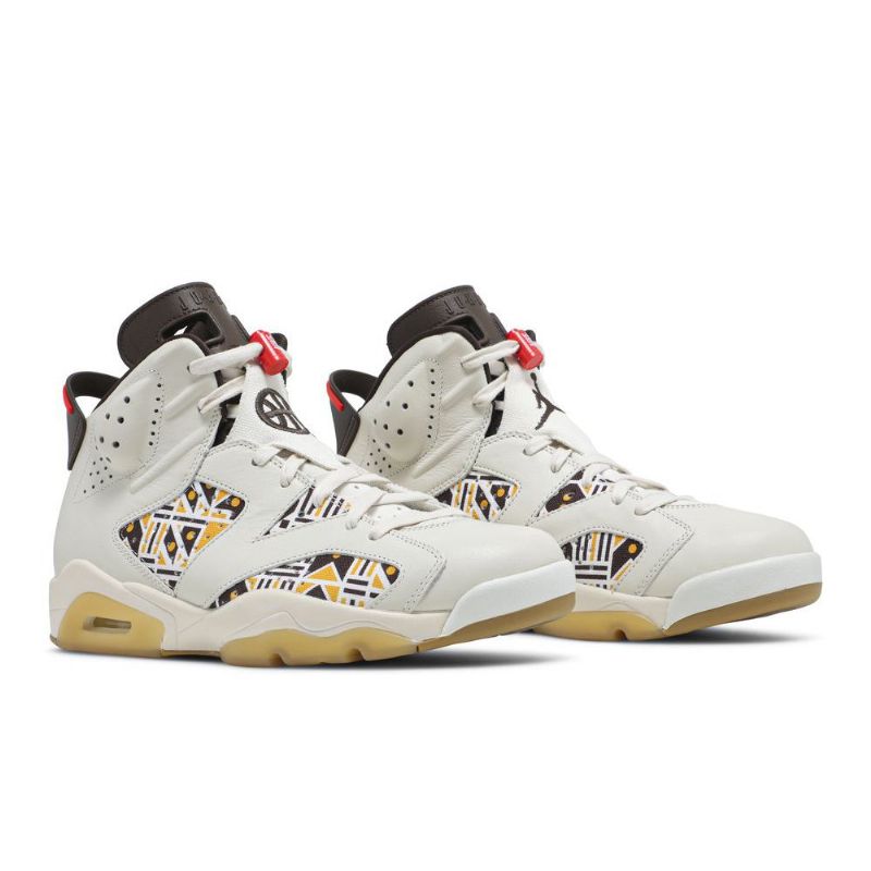 Air Jordan 6 Retro Hvit Brun Svart Herresko