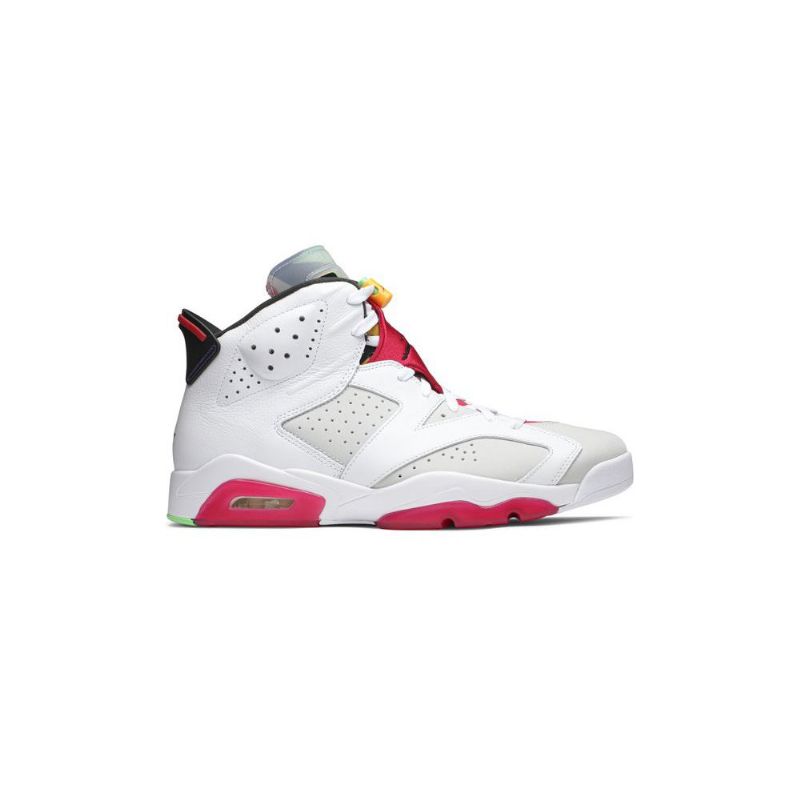 Air Jordan 6 Retro Hvit Grå Rød Svart Herresko