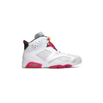 Air Jordan 6 Retro Hvit Grå Rød Svart Herresko