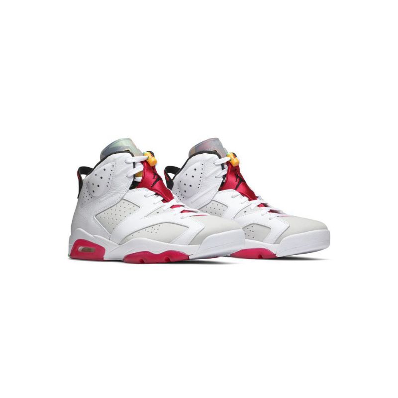 Air Jordan 6 Retro Hvit Grå Rød Svart Herresko