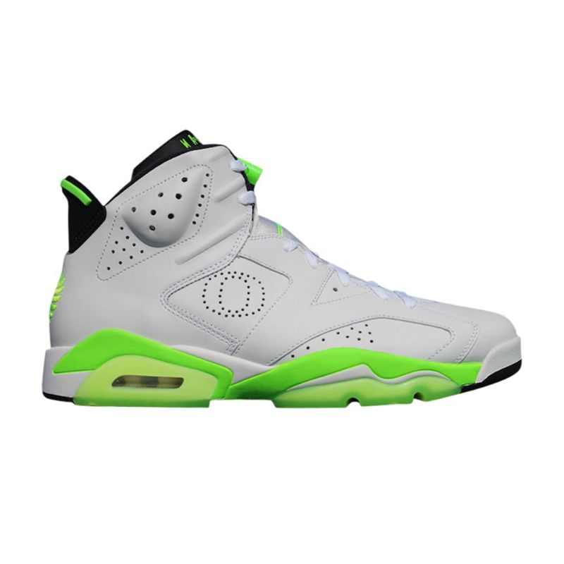 Air Jordan 6 Retro Hvit Grønn Svart Herresko