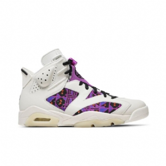 Air Jordan 6 Retro Hvit Lilla Svart Herresko