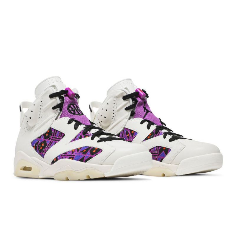 Air Jordan 6 Retro Hvit Lilla Svart Herresko