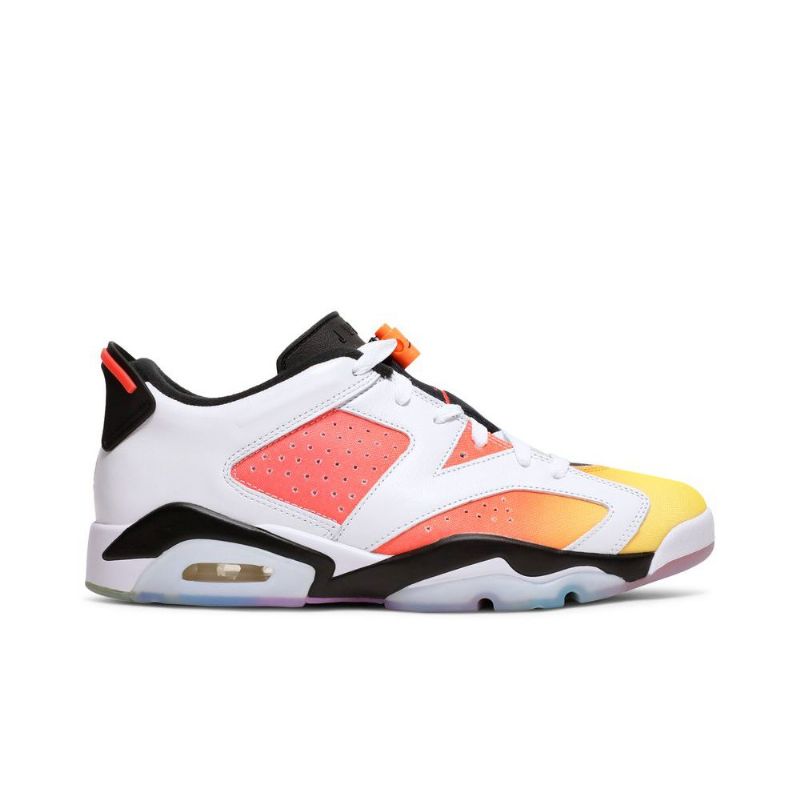 Air Jordan 6 Retro Low Se Hvit Svart Gul Oransje Herresko