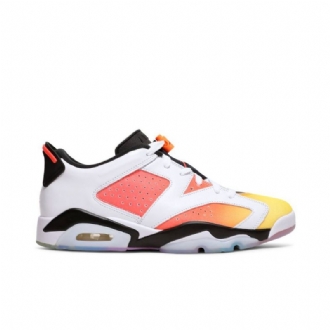 Air Jordan 6 Retro Low Se Hvit Svart Gul Oransje Herresko