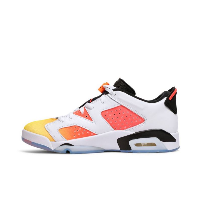 Air Jordan 6 Retro Low Se Hvit Svart Gul Oransje Herresko