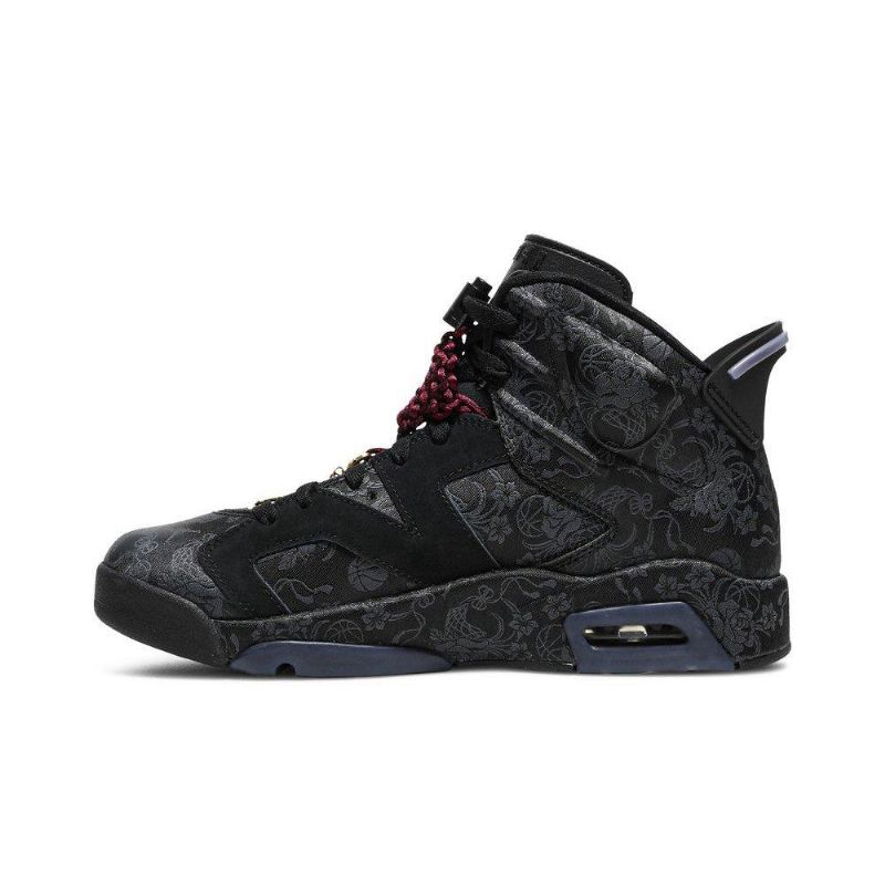 Air Jordan 6 Retro Svart Bordeaux Grå Damesko