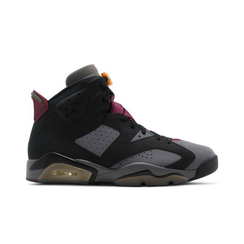 Air Jordan 6 Retro Svart Grå Bordeaux Herresko