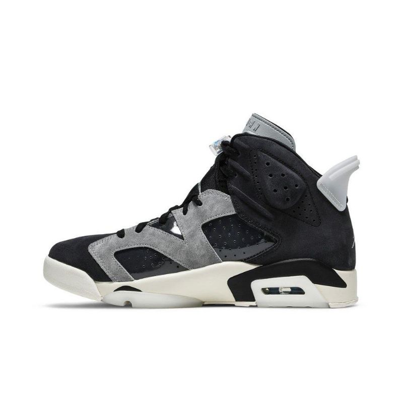 Air Jordan 6 Retro Svart Grå Sølv Damesko