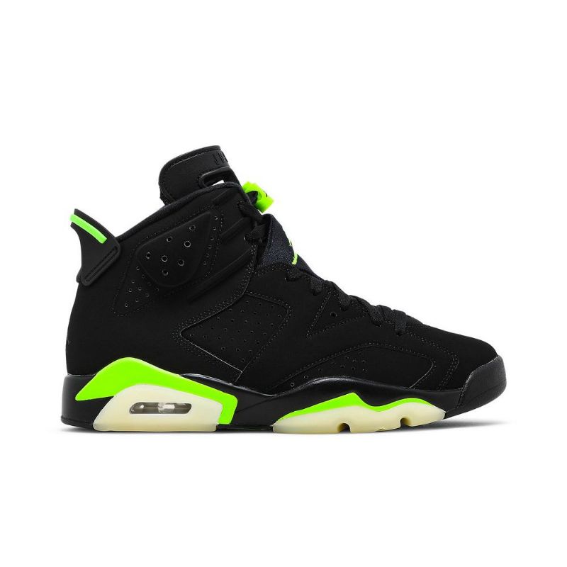 Air Jordan 6 Retro Svart Grønne Herresko