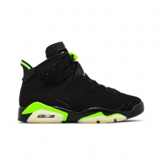Air Jordan 6 Retro Svart Grønne Herresko