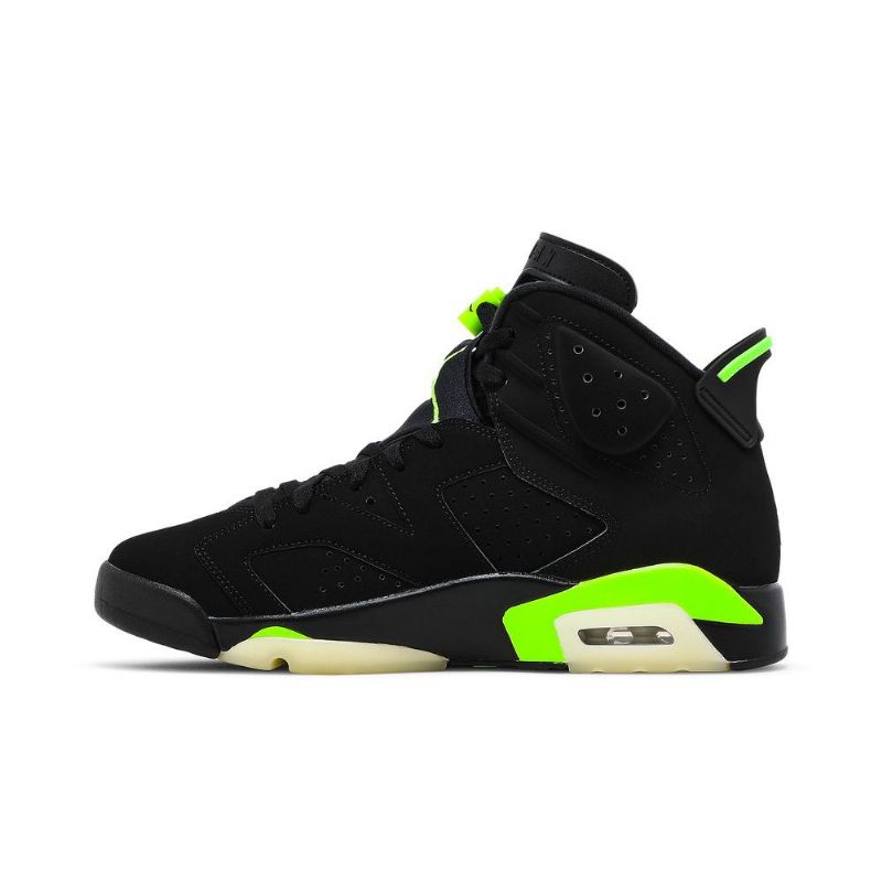 Air Jordan 6 Retro Svart Grønne Herresko