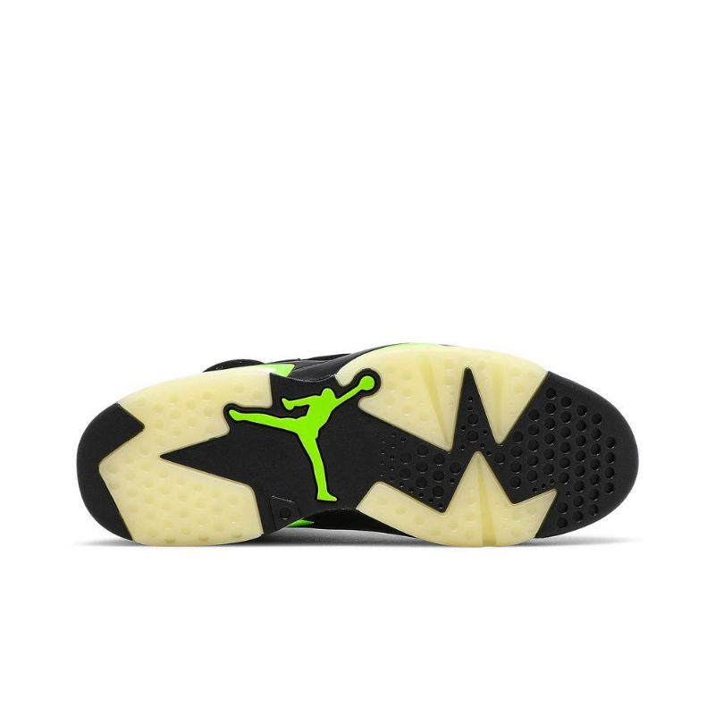 Air Jordan 6 Retro Svart Grønne Herresko