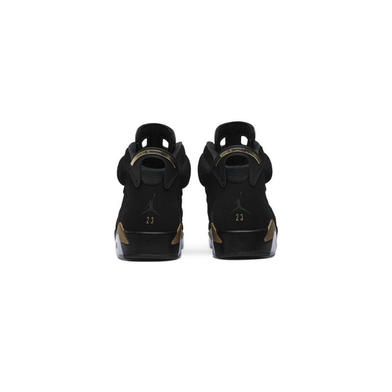 Air Jordan 6 Retro Svart Gull Herresko