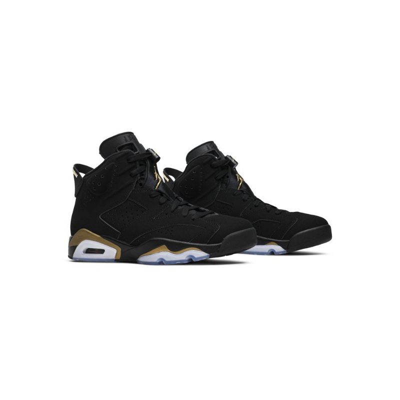 Air Jordan 6 Retro Svart Gull Herresko