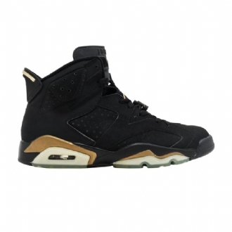Air Jordan 6 Retro+ Svart Gull Herresko