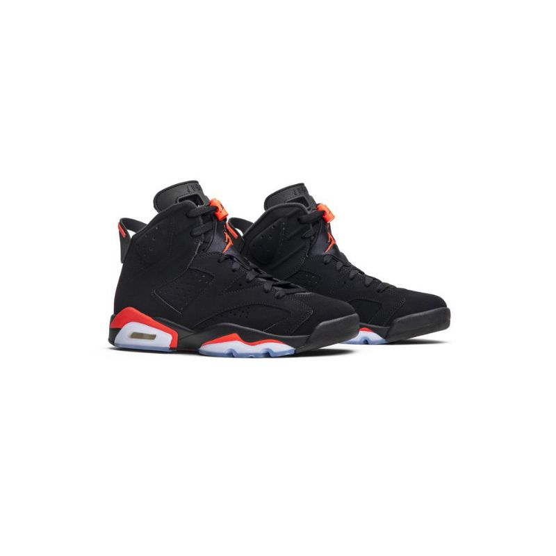 Air Jordan 6 Retro Svart Rød Herresko