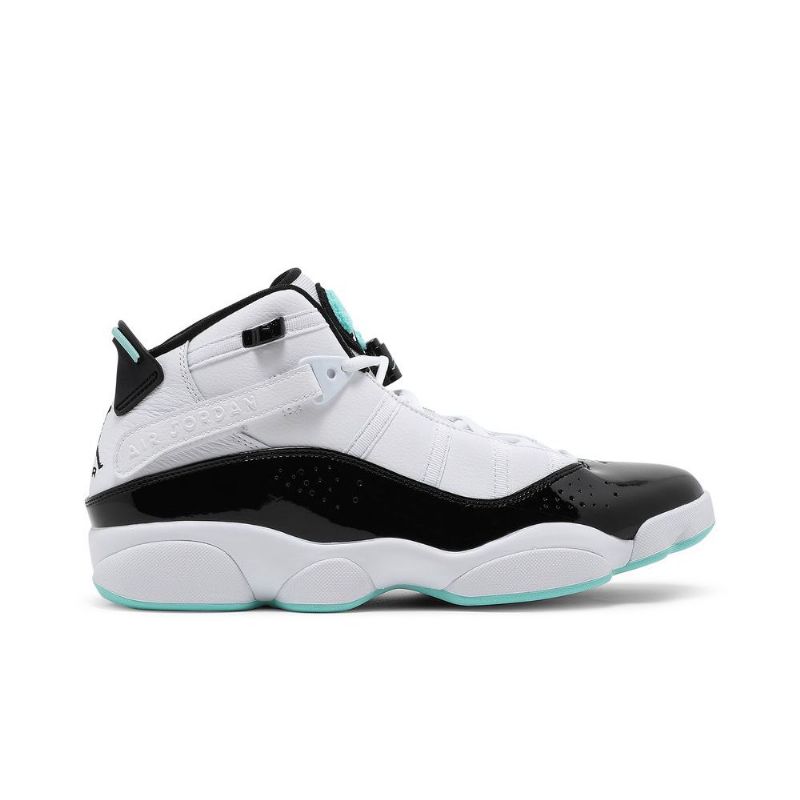 Air Jordan 6 Ringer Hvit Svart Blå Herresko