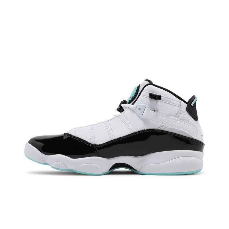 Air Jordan 6 Ringer Hvit Svart Blå Herresko