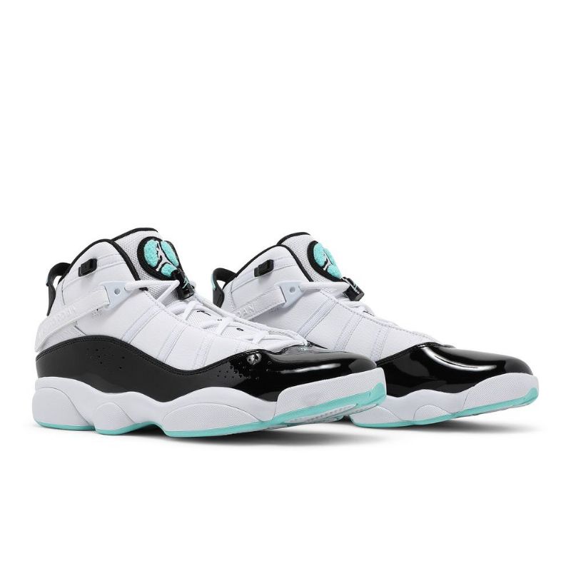 Air Jordan 6 Ringer Hvit Svart Blå Herresko