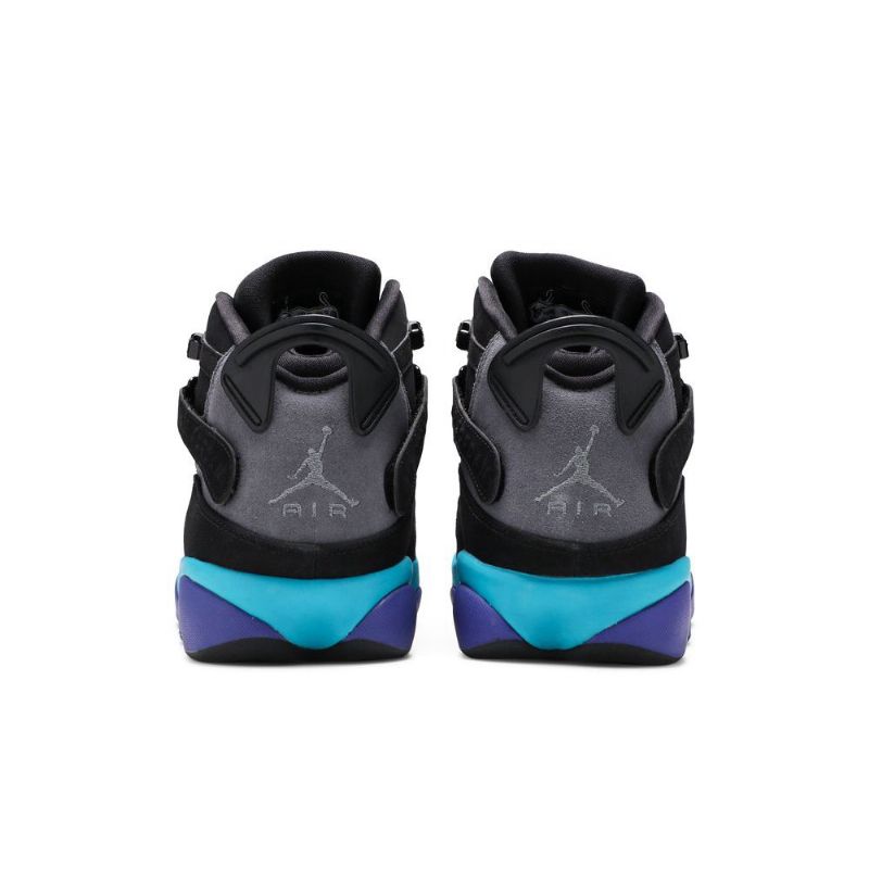 Air Jordan 6 Ringer Svart Grå Blå Lilla Herresko
