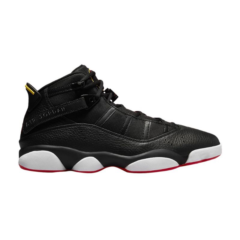 Air Jordan 6 Ringer Svart Gul Herresko