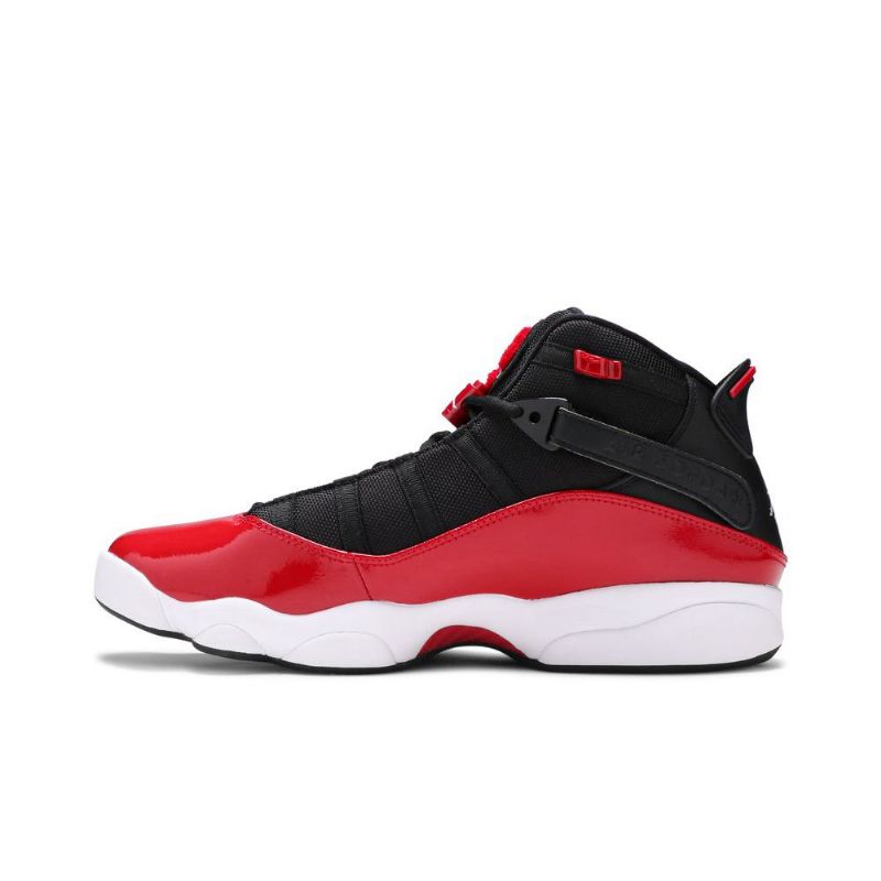 Air Jordan 6 Ringer Svart Rød Hvit Herresko