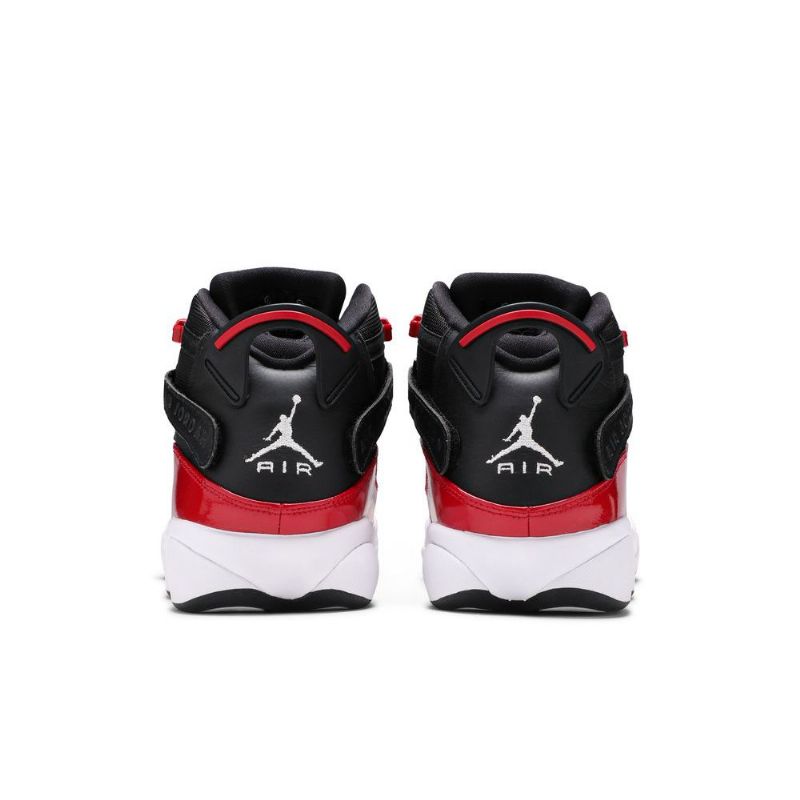 Air Jordan 6 Ringer Svart Rød Hvit Herresko