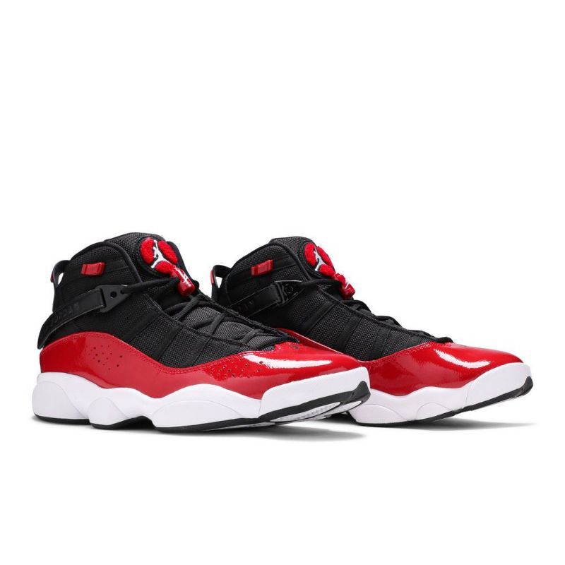 Air Jordan 6 Ringer Svart Rød Hvit Herresko