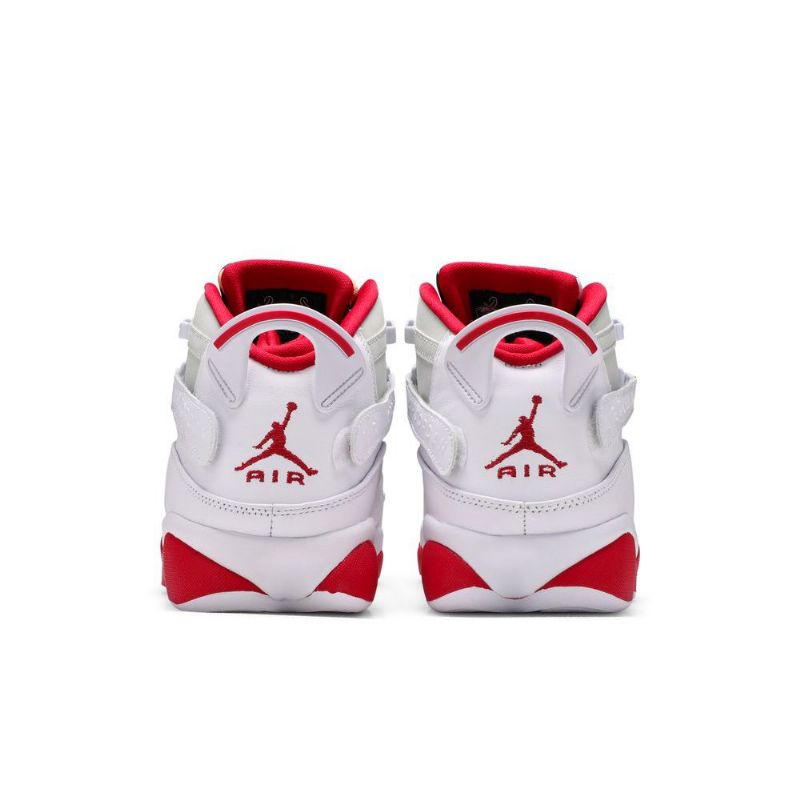 Air Jordan 6 Rings Hvit Rød Grå Herresko