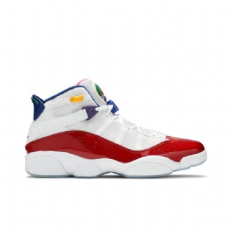 Air Jordan 6 Rings Hvit Rød Herresko