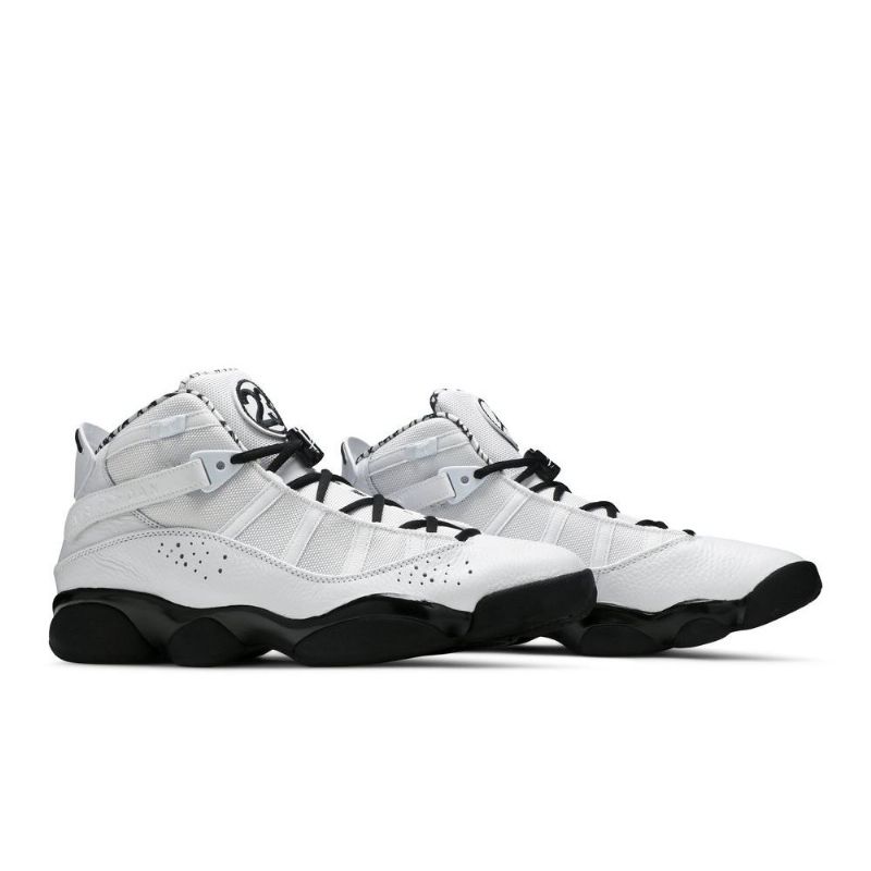 Air Jordan 6 Rings Hvit Svart Herresko