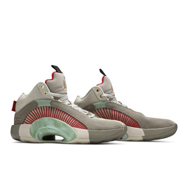 Air Jordan 35 Clot Hvit Grå Rød Grønn Herresko