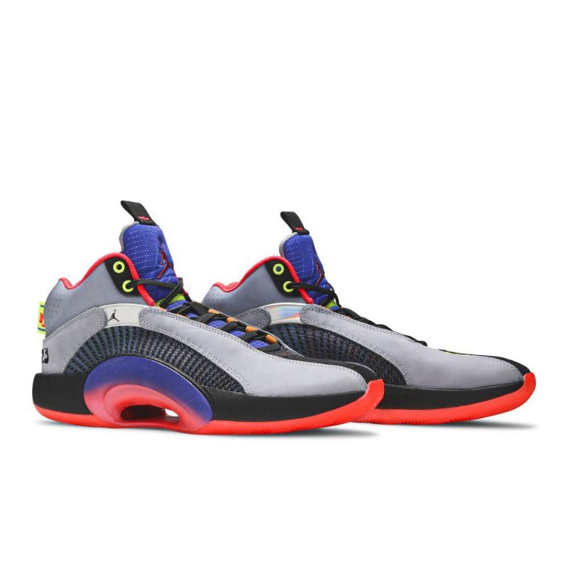 Air Jordan 35 Grå Svart Blå Rød Herresko