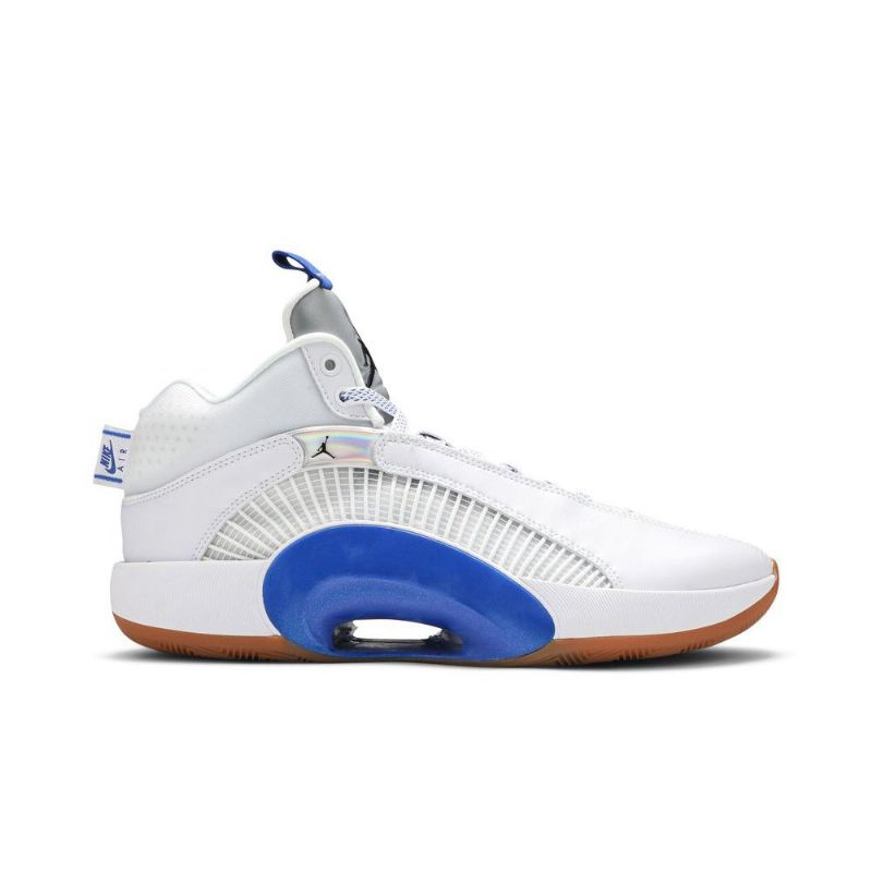 Air Jordan 35 Hvit Blå Sølv Herresko