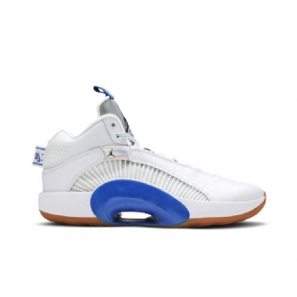 Air Jordan 35 Hvit Blå Sølv Herresko