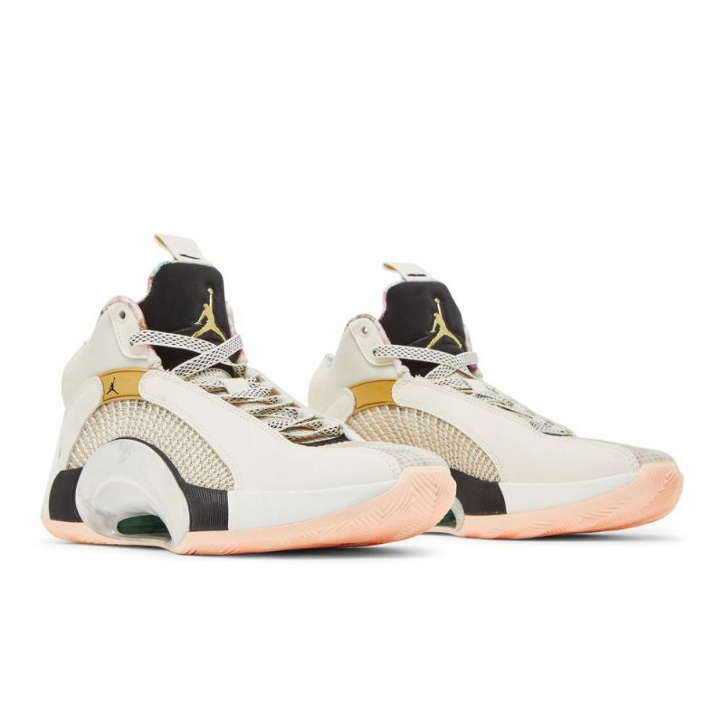 Air Jordan 35 Hvit Svart Gull Herresko