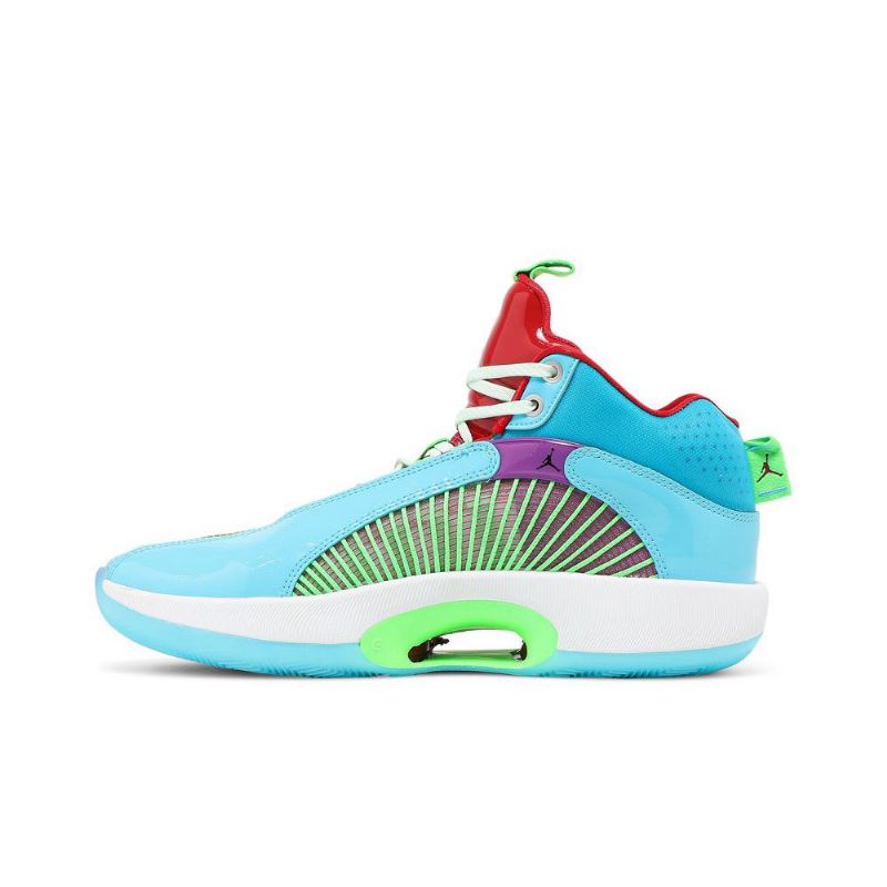 Air Jordan 35 Jayson Tatum Blå Grønn Rød Lilla Herresko
