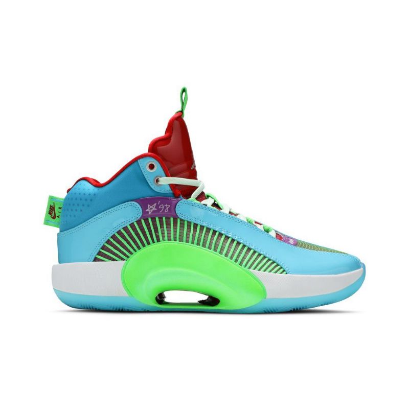Air Jordan 35 Jayson Tatum Pf Blå Grønn Rød Lilla Herresko